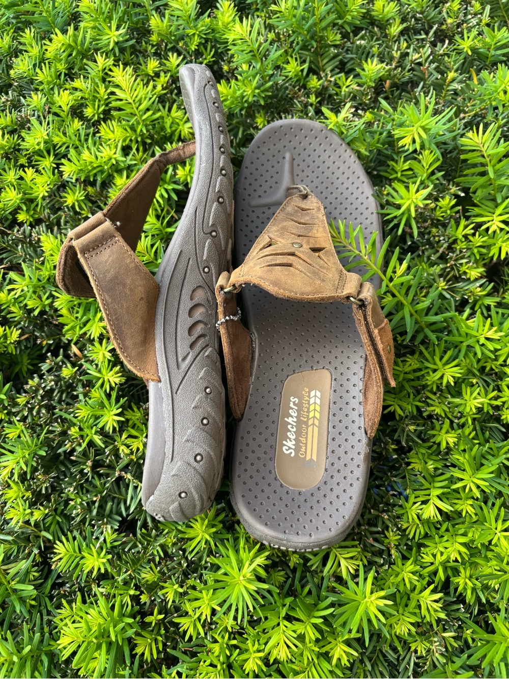 Skechers Reggae Brown Leather Toe Loop Sandals Women Comfort Outdoor Casual
NWT - Picture 5 of 11